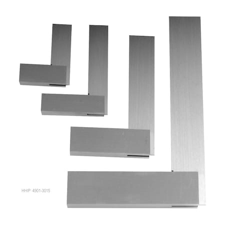 H & H Industrial Products 4 Piece 4 6 9 & 12" Machinist Steel Square Set 4901-3015